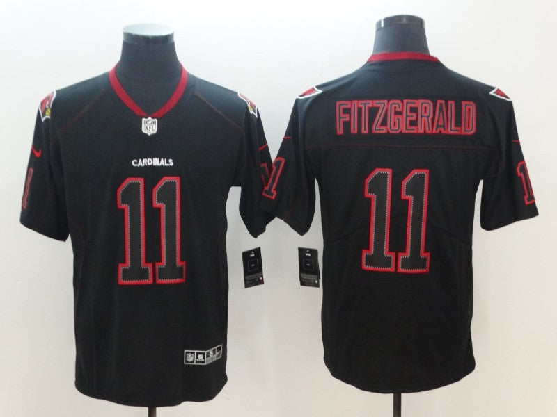 Men's Arizona Cardinals Larry Fitzgerald #11 Black Authentic Game Jersey1