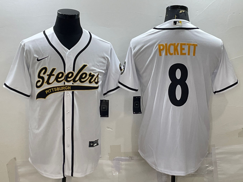 Men's Pittsburgh Steelers Kenny Pickett #8 White Player Jersey1