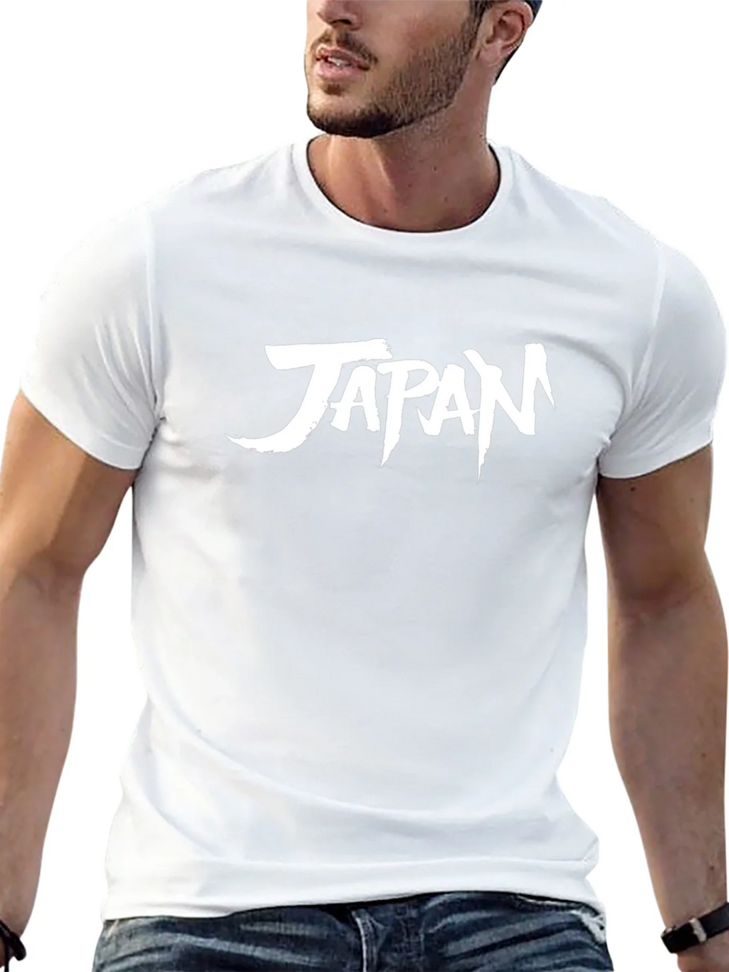 Japan Graphic Tee - Black Cotton Casual T-Shirt