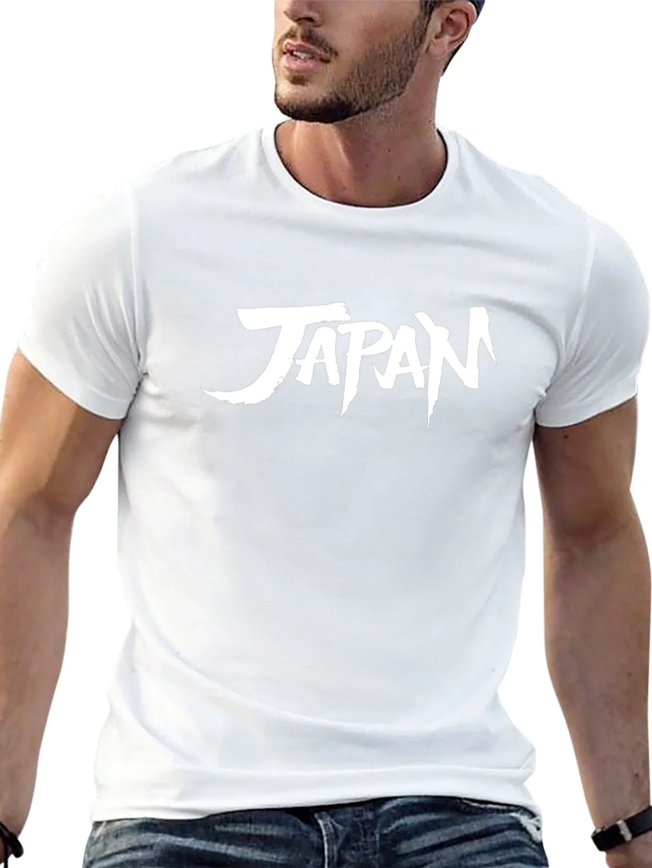 Japan Graphic Tee - Black Cotton Casual T-Shirt