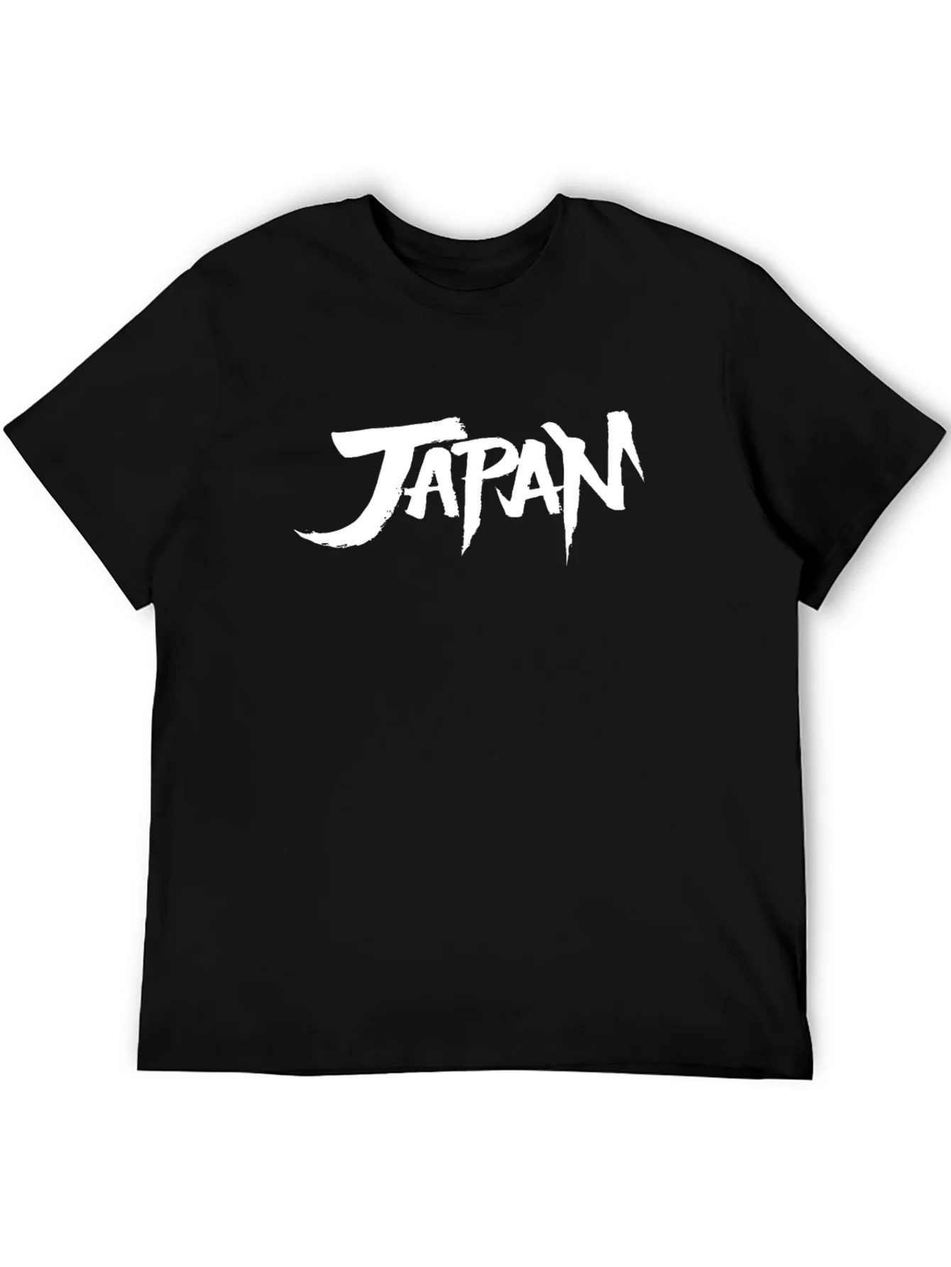 Japan Graphic Tee - Black Cotton Casual T-Shirt