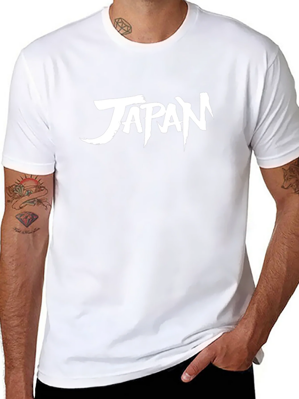 Japan Graphic Tee - Black Cotton Casual T-Shirt