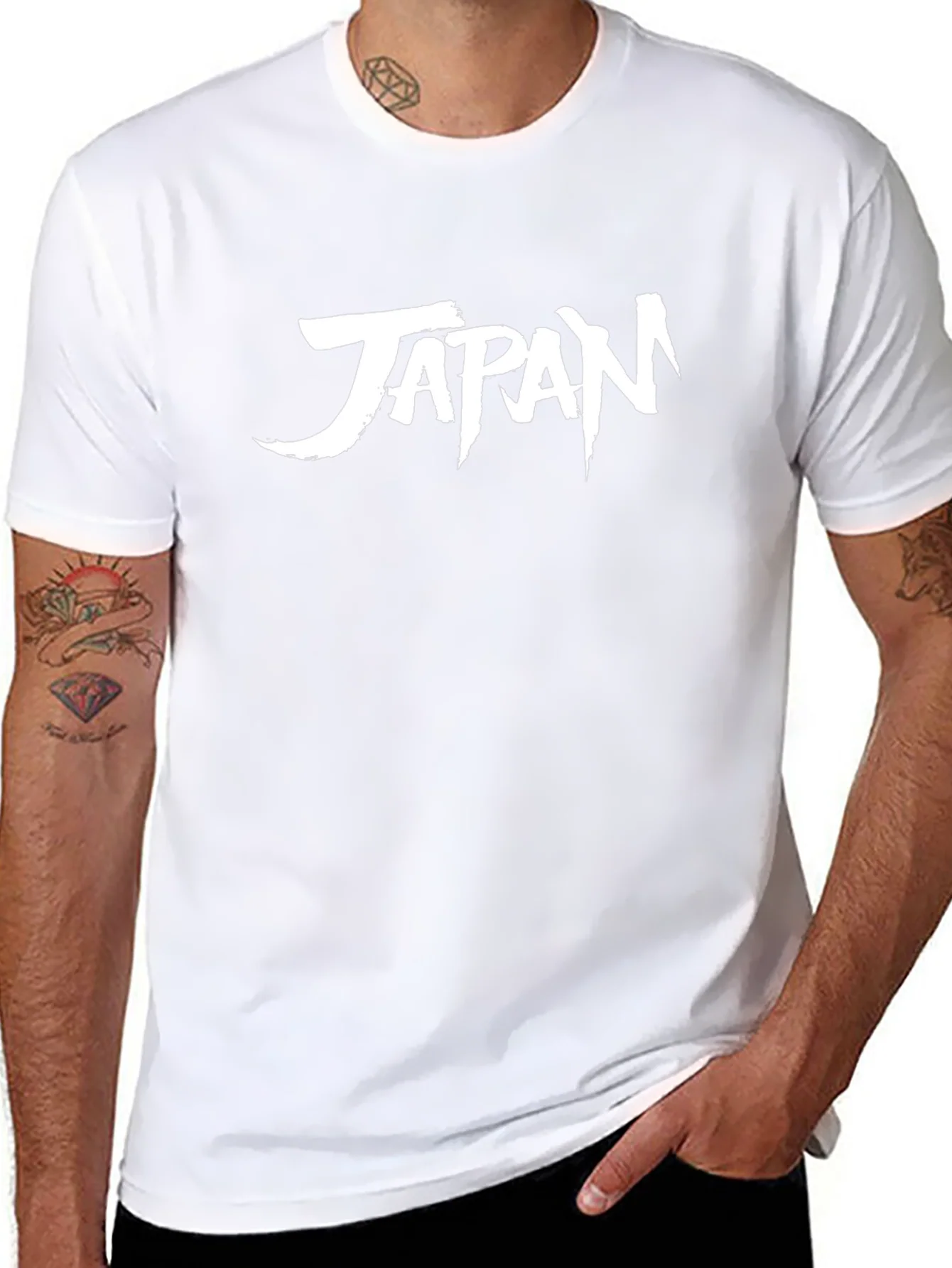 Japan Graphic Tee - Black Cotton Casual T-Shirt