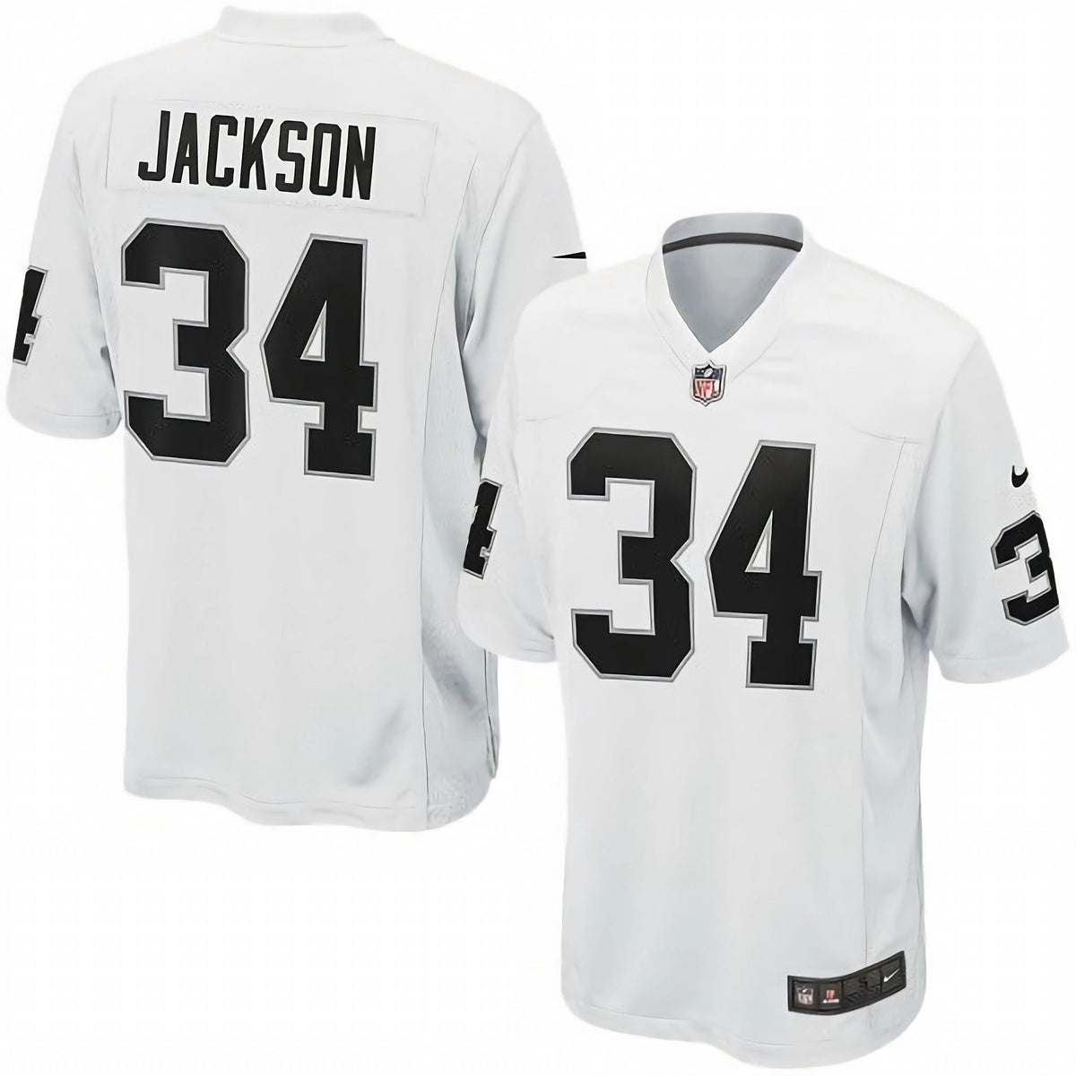 Bo Jackson Las Vegas Raiders Road Retired Player Jersey - White