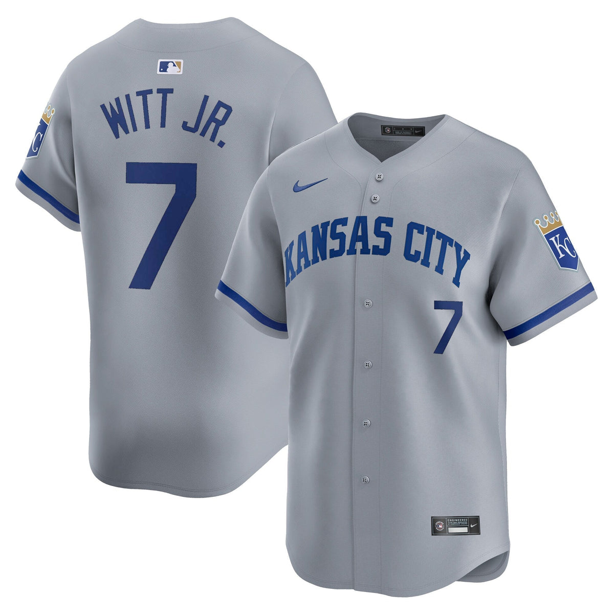 Bobby Witt Jr Kansas City Royals Road Jersey - Gray