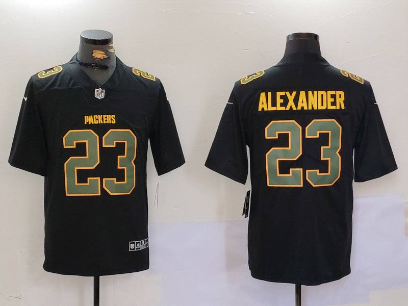 Men's Green Bay Packers Jaire Alexander #23 Black Fashion Game Jersey1