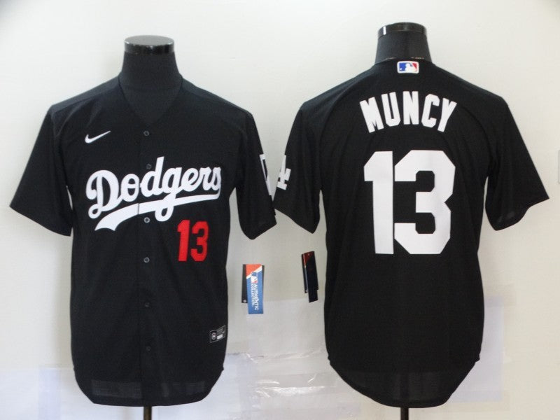Men's Los Angeles Dodgers Max Muncy #13 Black Stitched Jersey1