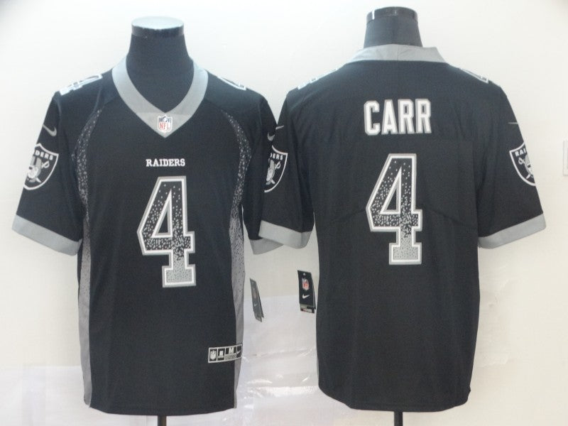 Men's Las Vegas Raiders Derek Carr #4 Black Player Jersey1