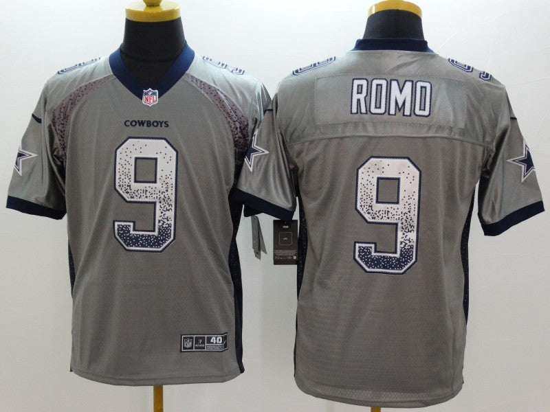 Men's Dallas Cowboys Tony Romo #9 Gray Game Jersey1