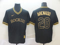 Men's Colorado Rockies Nolan Arenado #28 Black Replica Baseball Jersey1
