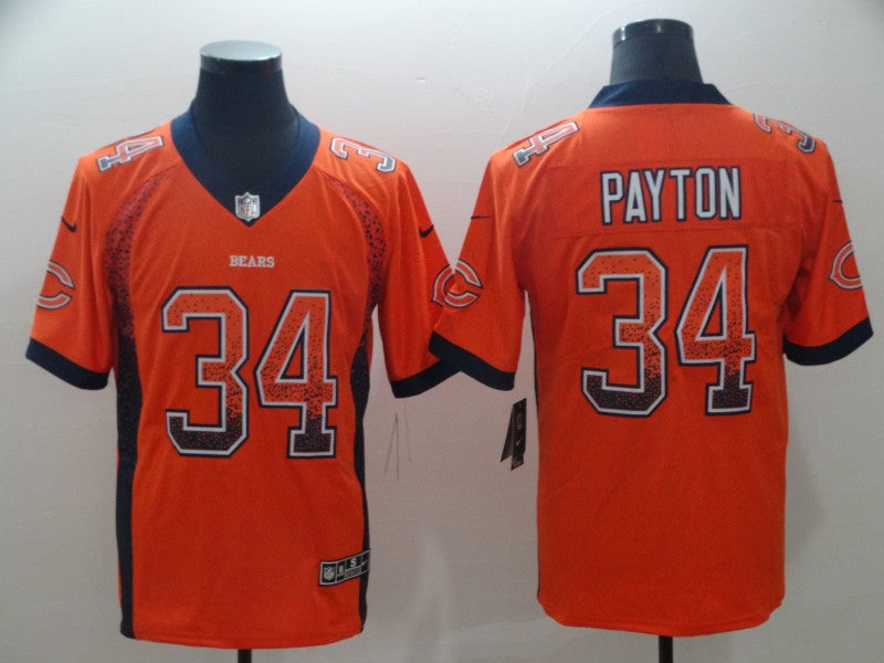 Men's Chicago Bears Walter Payton #34 Orange Game Jersey1