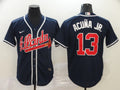 New Men's Atlanta Braves Ronald Acuna Jr. #13 Jersey1 Blue