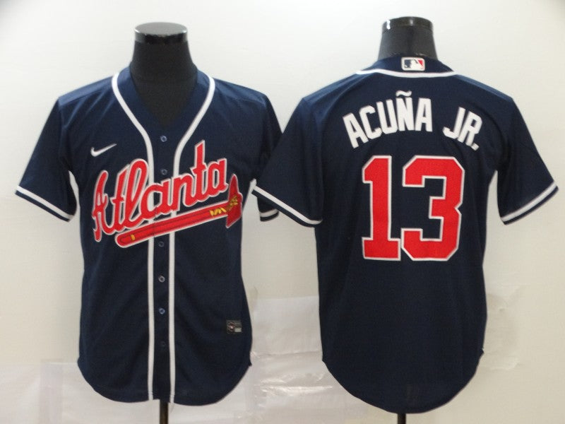 New Men's Atlanta Braves Ronald Acuna Jr. #13 Jersey1 Blue