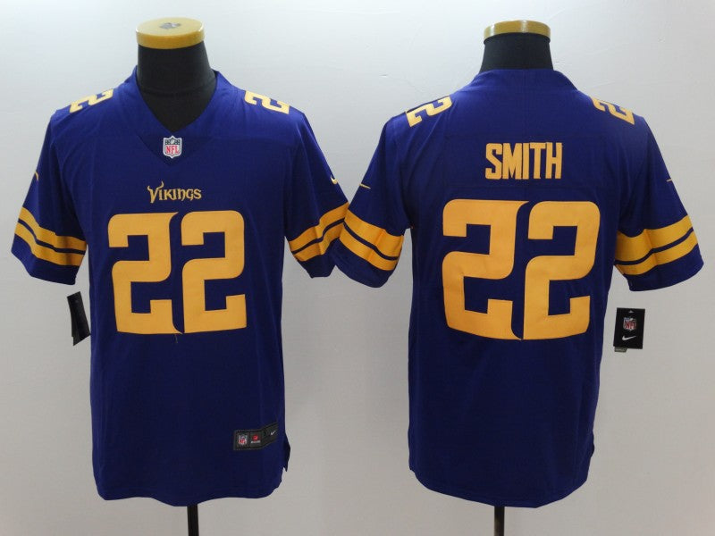 Men's Minnesota Vikings Harrison Smith #22 Purple Game Player Jersey1