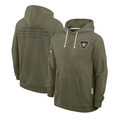 Men's New Orleans Saints Olive 2025 Salute to Service Sideline Standard Issue Dri-FIT Hoodie