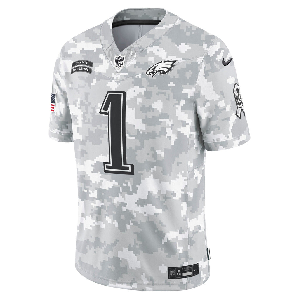 Jalen Hurts Philadelphia Eagles  2024 Salute to Service Limited Jersey - Arctic Camo