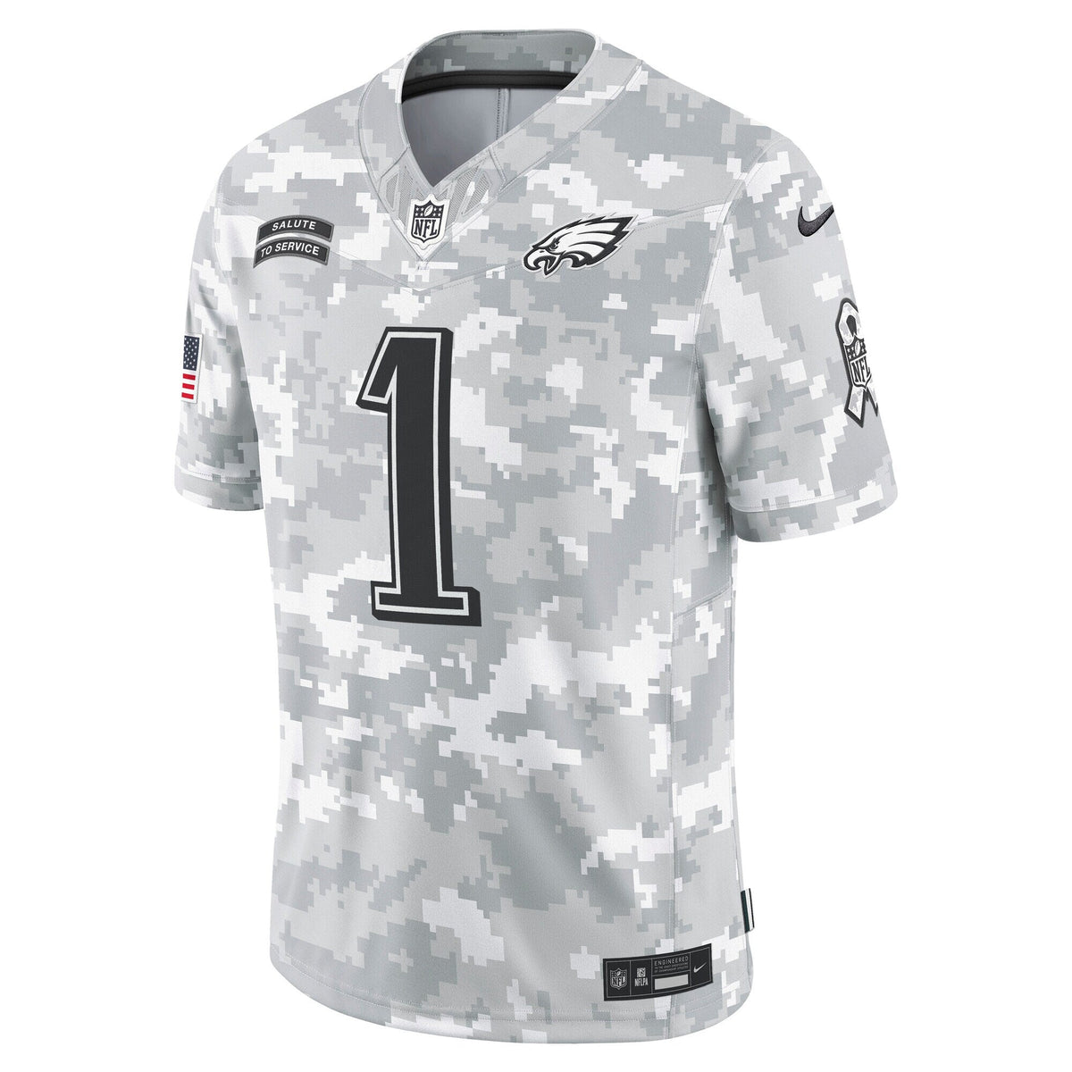 Jalen Hurts Philadelphia Eagles  2024 Salute to Service Limited Jersey - Arctic Camo