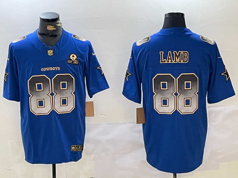 Men's Dallas Cowboys CeeDee Lamb #88 Blue Game Jersey1
