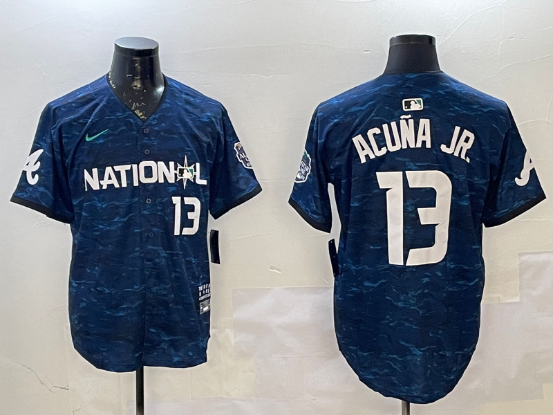 Men's National League Ronald Acuna Jr. #13 Navy 2023  All-Star Game Limited Player Jersey1