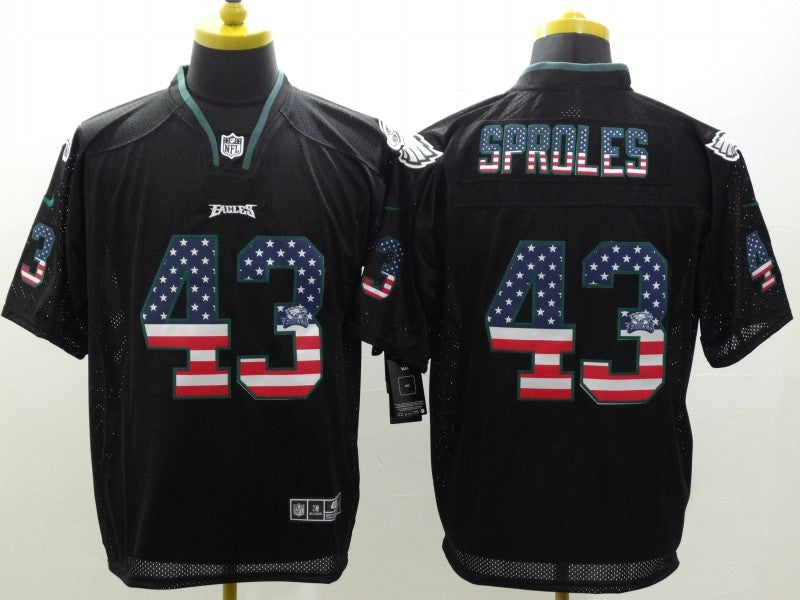 Men's Philadelphia Eagles Darren Sproles #43 Black Game Jersey1