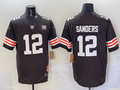 Men's Cleveland Browns Shedeur Sanders #12 Brown 2025  Draft Game Jersey
