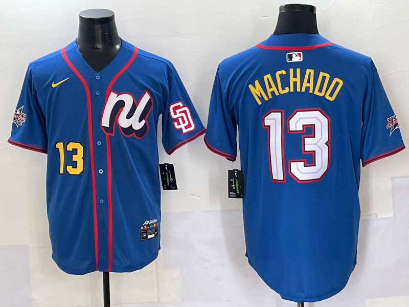 Men's National League Manny Machado #13 Blue 2025 All-Star Edition Limited Player Jersey