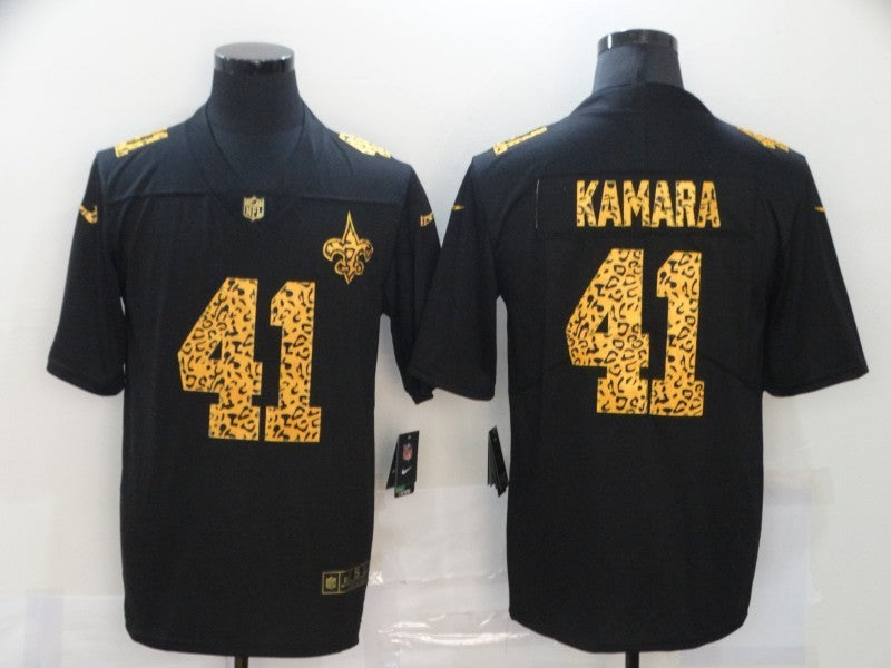 Men's New Orleans Saints Alvin Kamara #41 Black Player Game Jersey1