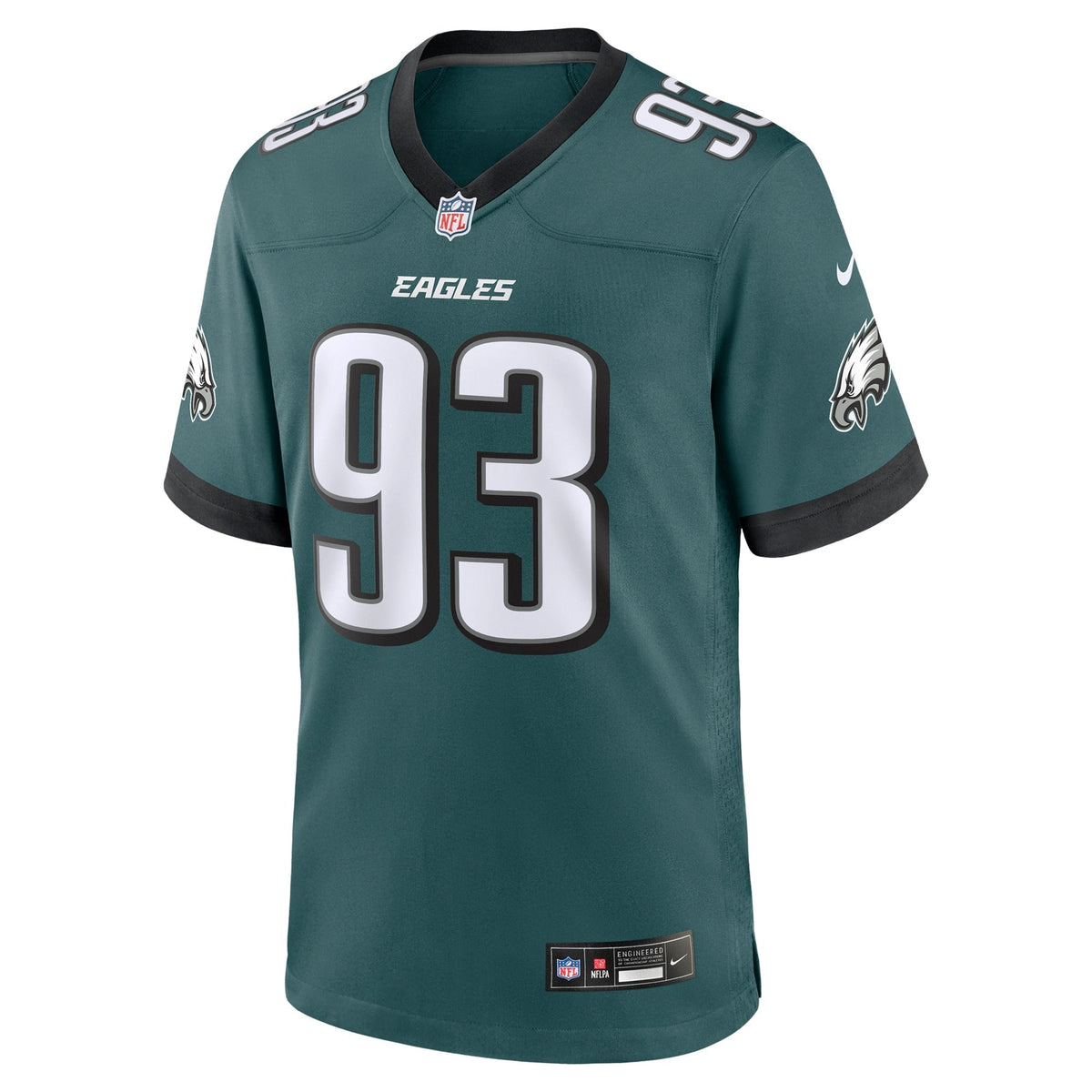 Milton Williams Philadelphia Eagles  Team Game Jersey - Midnight Green