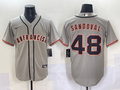 Men's San Francisco Giants Pablo Sandoval #48 Gray Replica Player Jersey