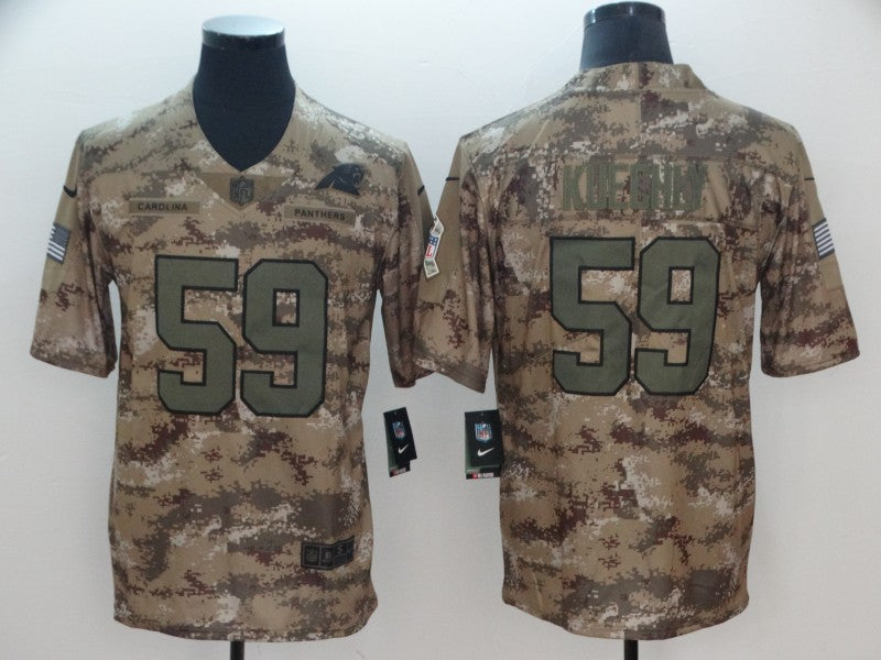 Men's Carolina Panthers Luke Kuechly #59 Camouflage Game Jersey1