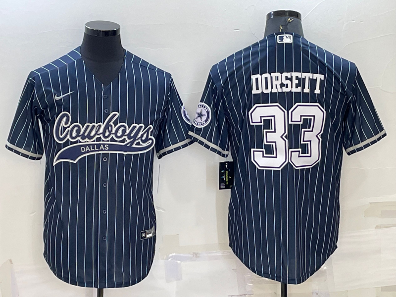 Men's Dallas Cowboys Tony Dorsett #33 Navy Player Jersey1 Joint Edition