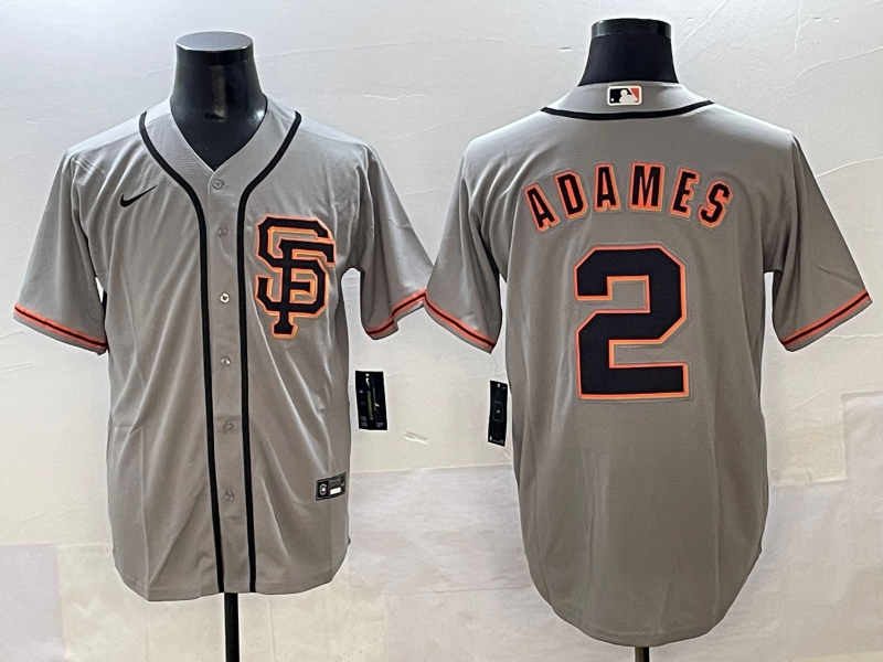 Men's San Francisco Giants Willy Adames #2 Gray Limited Player Jersey