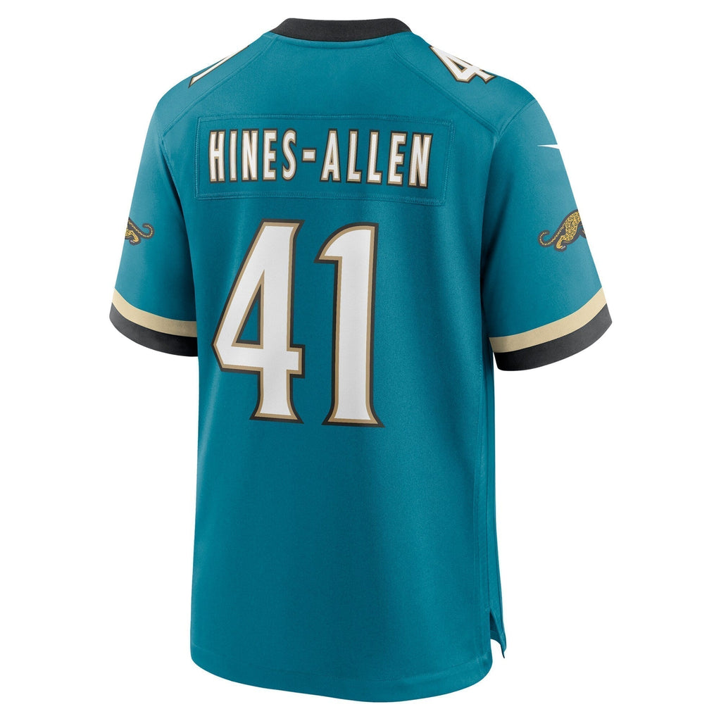 Josh Hines-Allen Jacksonville Jaguars  Prowler Throwback   Game Jersey - Teal