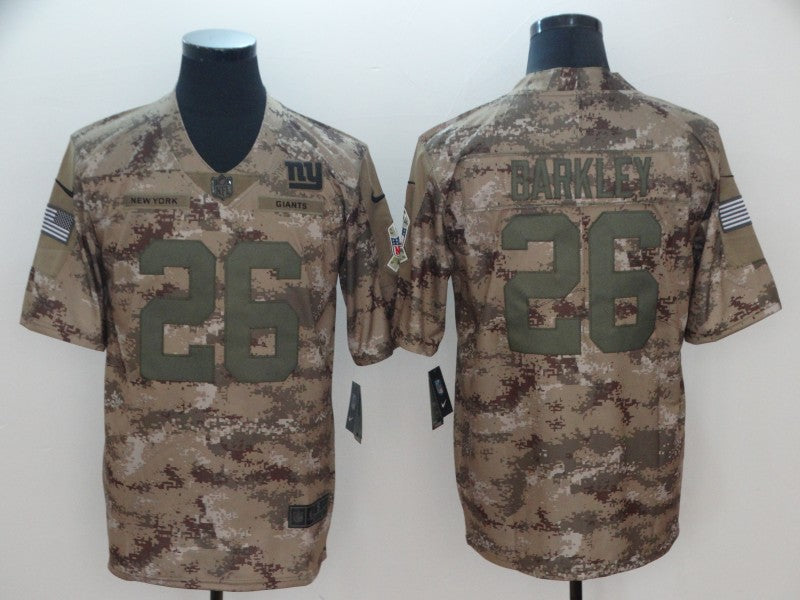 Men's New York Giants Saquon Barkley #26 Camouflage Game Jersey1