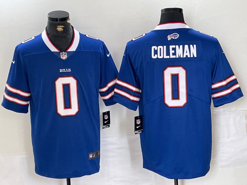 Men's Buffalo Bills Keon Coleman #0 Royal 2024  Draft Player Game Jersey1