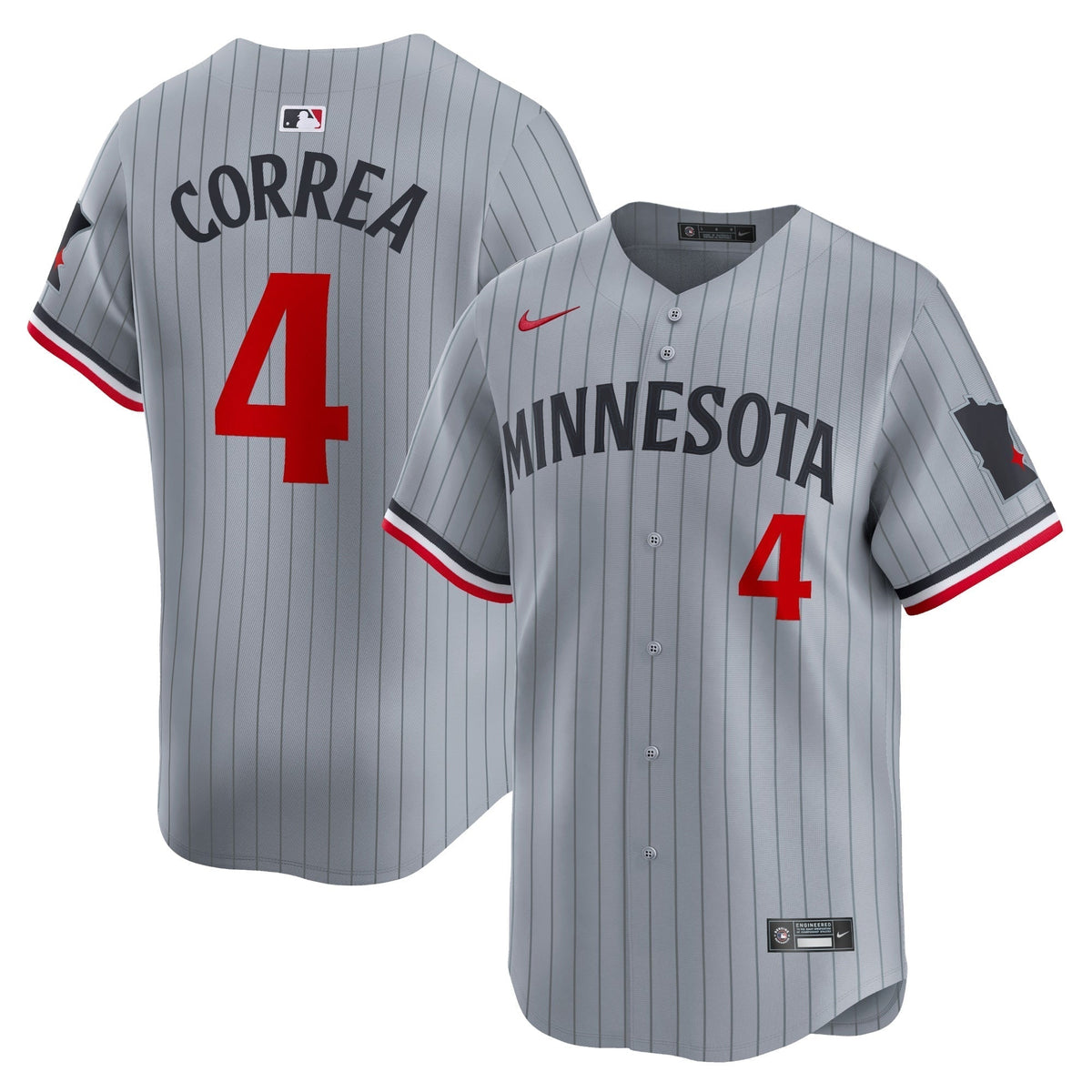 Carlos Correa Minnesota Twins Road Jersey - Gray