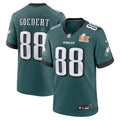 Men's Philadelphia Eagles Dallas Goedert  Midnight Green Super Bowl LIX Game Jersey