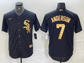 Men's Chicago White Sox Tim Anderson #7 Black Replica Team Jersey1