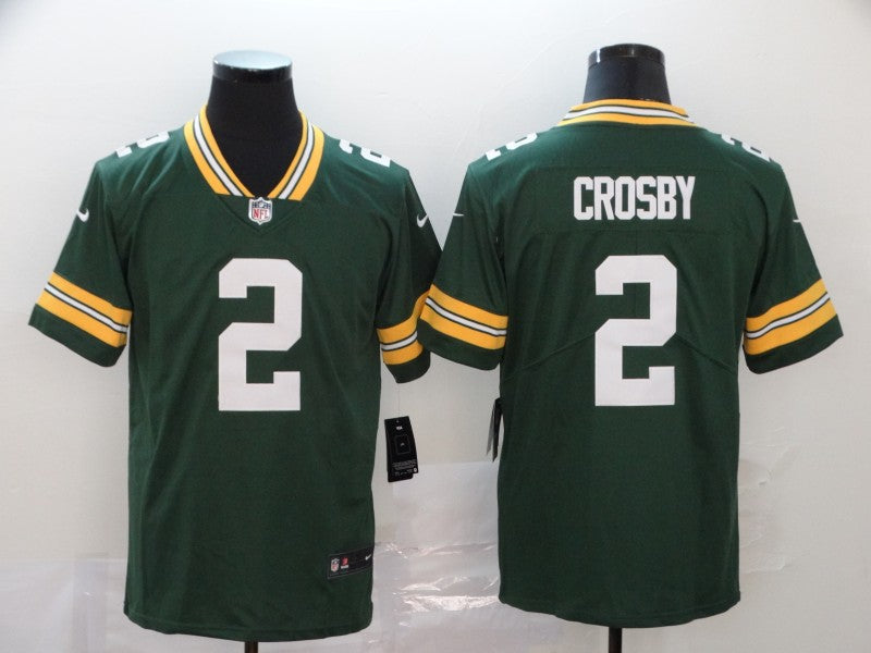 Men's Green Bay Packers Mason Crosby #2 Green Game Jersey1