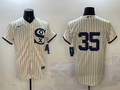 Men's Chicago White Sox Frank Thomas #35 Cream Replica Player Jersey1