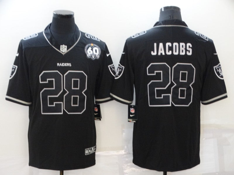 Men's Las Vegas Raiders Josh Jacobs Black Game Player Jersey1
