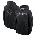 Men's Dallas Cowboys  Black Tall 2025  Crucial Catch Sideline Standard Issue Dri-FIT Hoodie