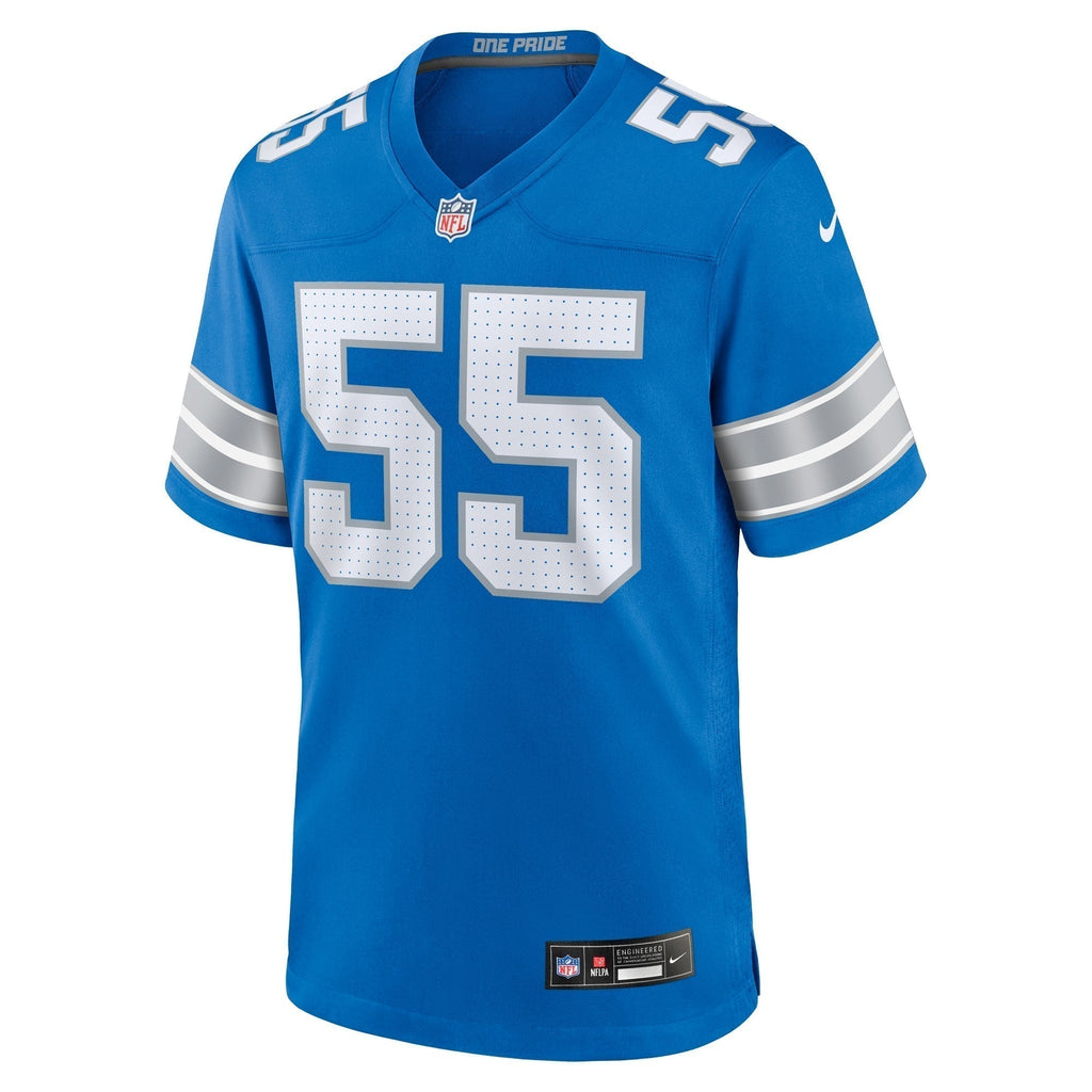 Derrick Barnes Detroit Lions  Team Game Jersey -  Blue