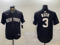 Men's New York Yankees Babe Ruth #3 Black Game Jersey
