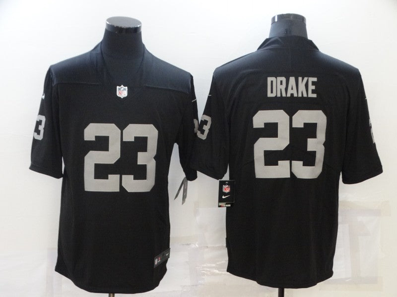 Men's Las Vegas Raiders Kenyan Drake #23 Black Game Jersey1
