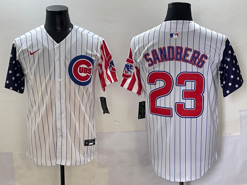 Men's Chicago Cubs Ryne Sandberg #23 White Limited Player Jersey