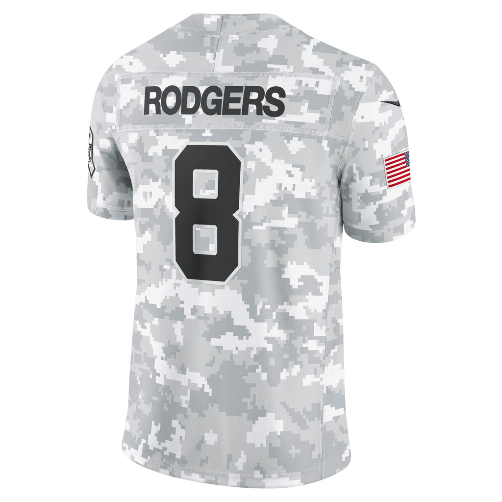 Aaron Rodgers New York Jets  2024 Salute to Service Limited Jersey - Arctic Camo