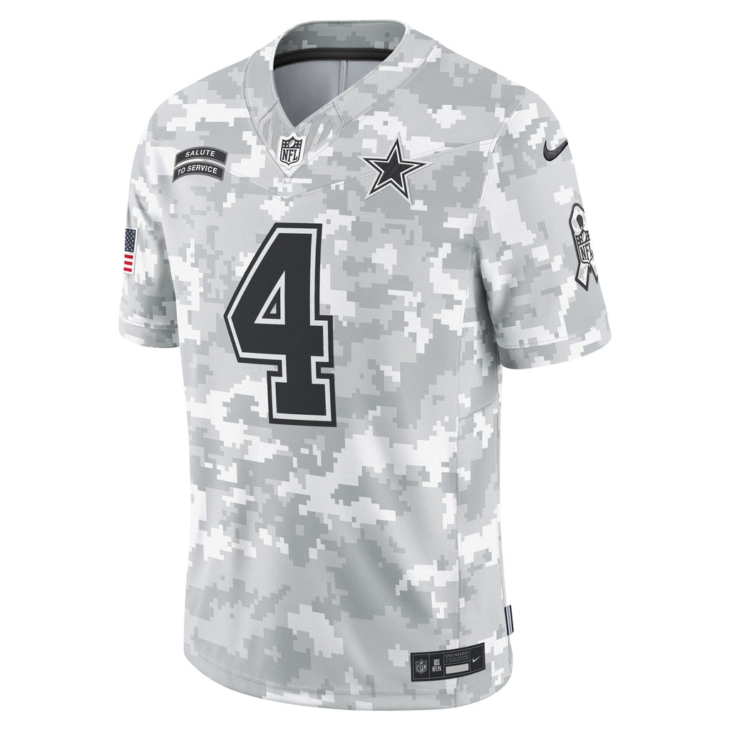 Dak Prescott Dallas Cowboys  2024 Salute to Service Limited Jersey - Arctic Camo