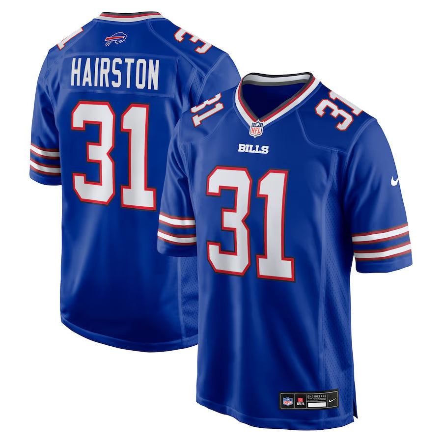 Men's Buffalo Bills Maxwell Hairston  Royal 2025  Draft First Round Pick Game Jersey