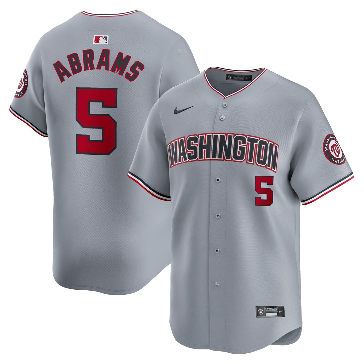 CJ Abrams Washington Nationals Road Jersey - Gray